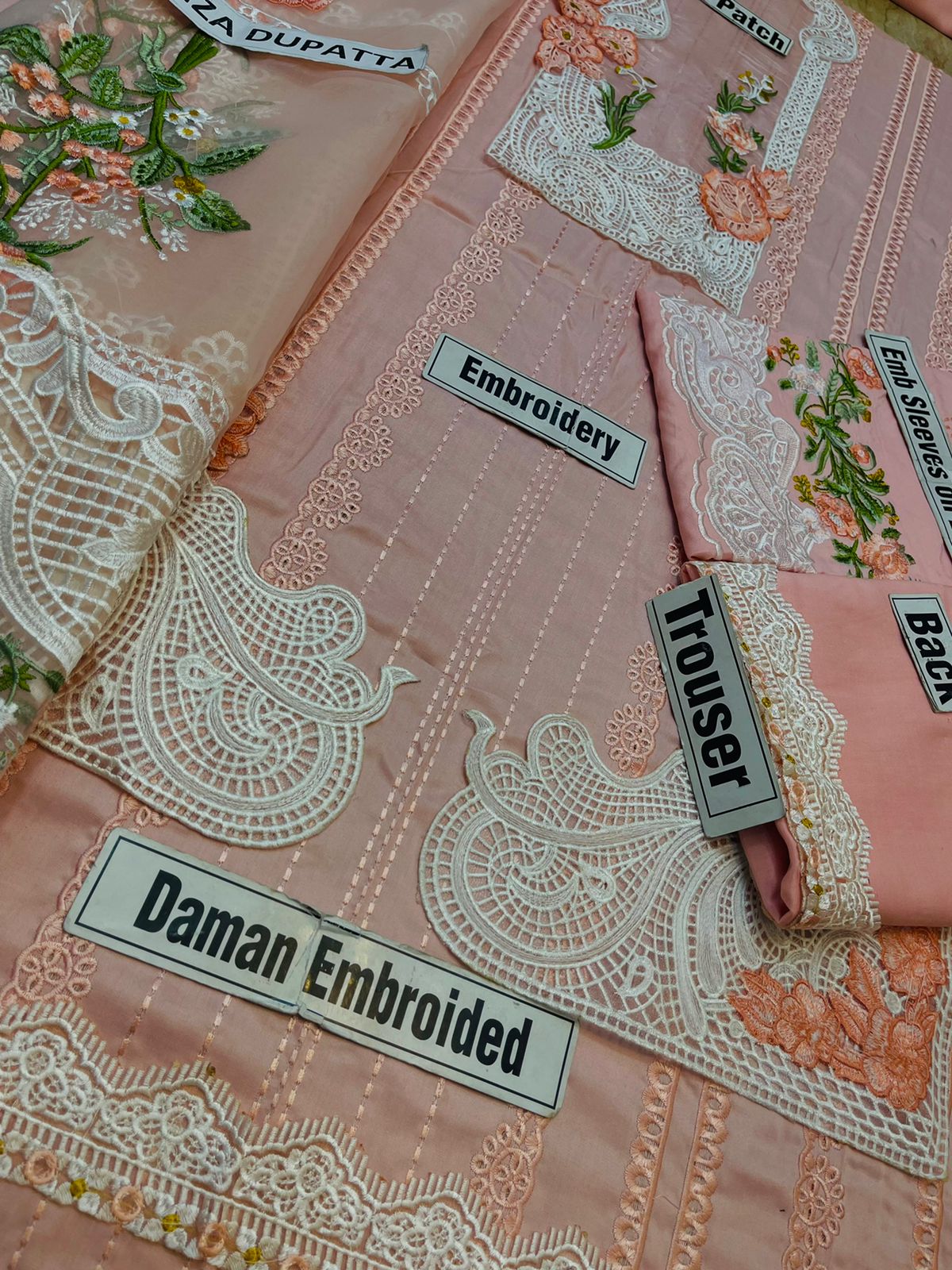 3 Piece - Crimsonn Pink Embroidered Lawn Suit | CR - 02