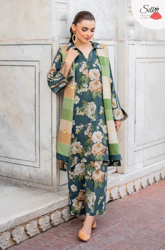 3 Piece - Printed Lawn Suit with Lawn Dupatta | D - 790