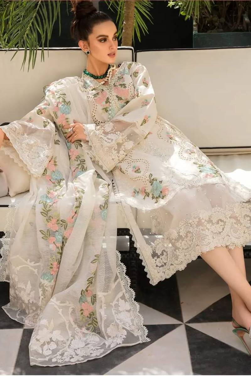 3 Piece - Monsoon Blooms (Lawn) Suit | Affordable Prices