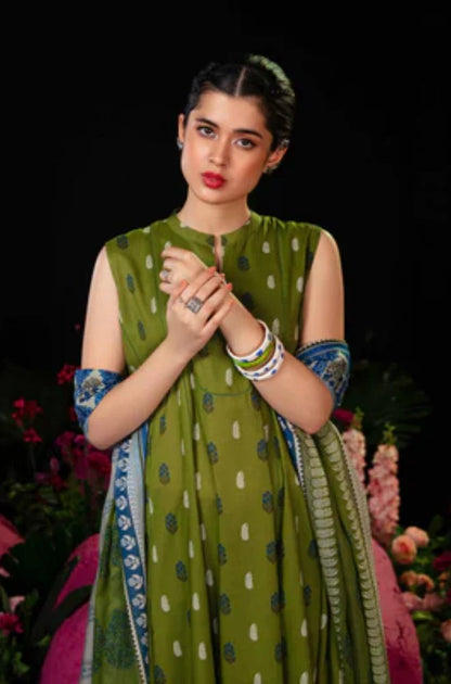 NishatLinen - 3PC Dhanak Embroidered Suit - SP 013