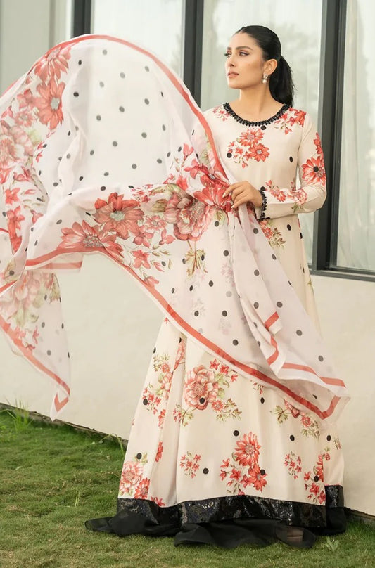 Lulusar - 3PC Shamoz Silk Print Suit - SP 007