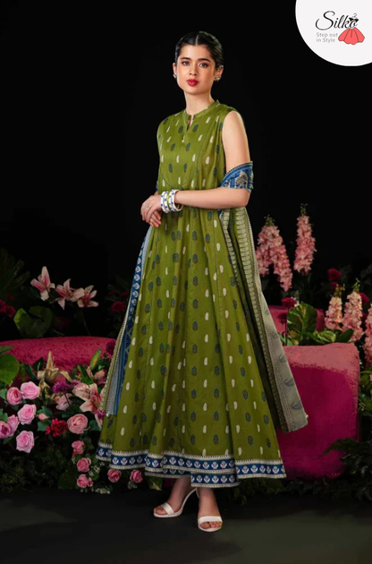 3 Piece - Dhanak Embroidered Suit (Nishat Linen) | SP - 013