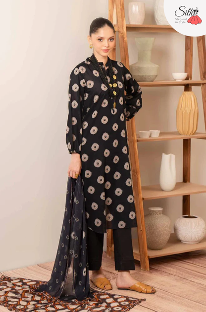 3 Piece - Dhanak Embroidered (Nishat Linen) Suit | SP - 014