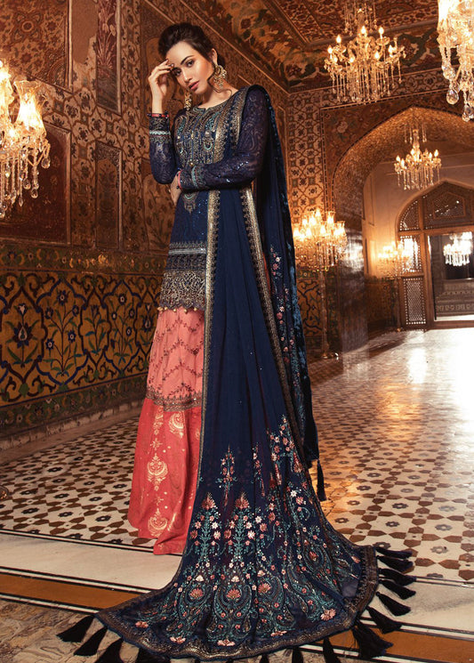 Maria B BDS-1803 Unstitched Pure Chiffon Collection Embroidered Two Piece